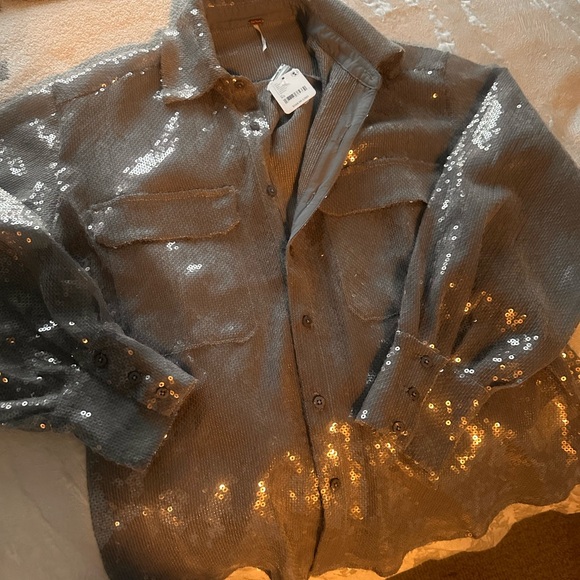 NWT Free People Disco Margarita Button Down - Picture 3 of 3